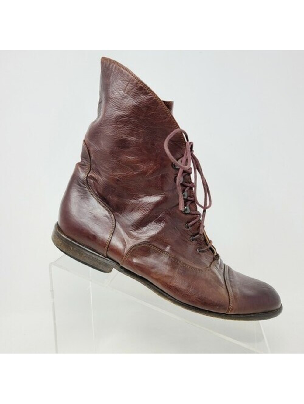 80's Style Charles David  Lace-Up Granny Boots Size 10 B